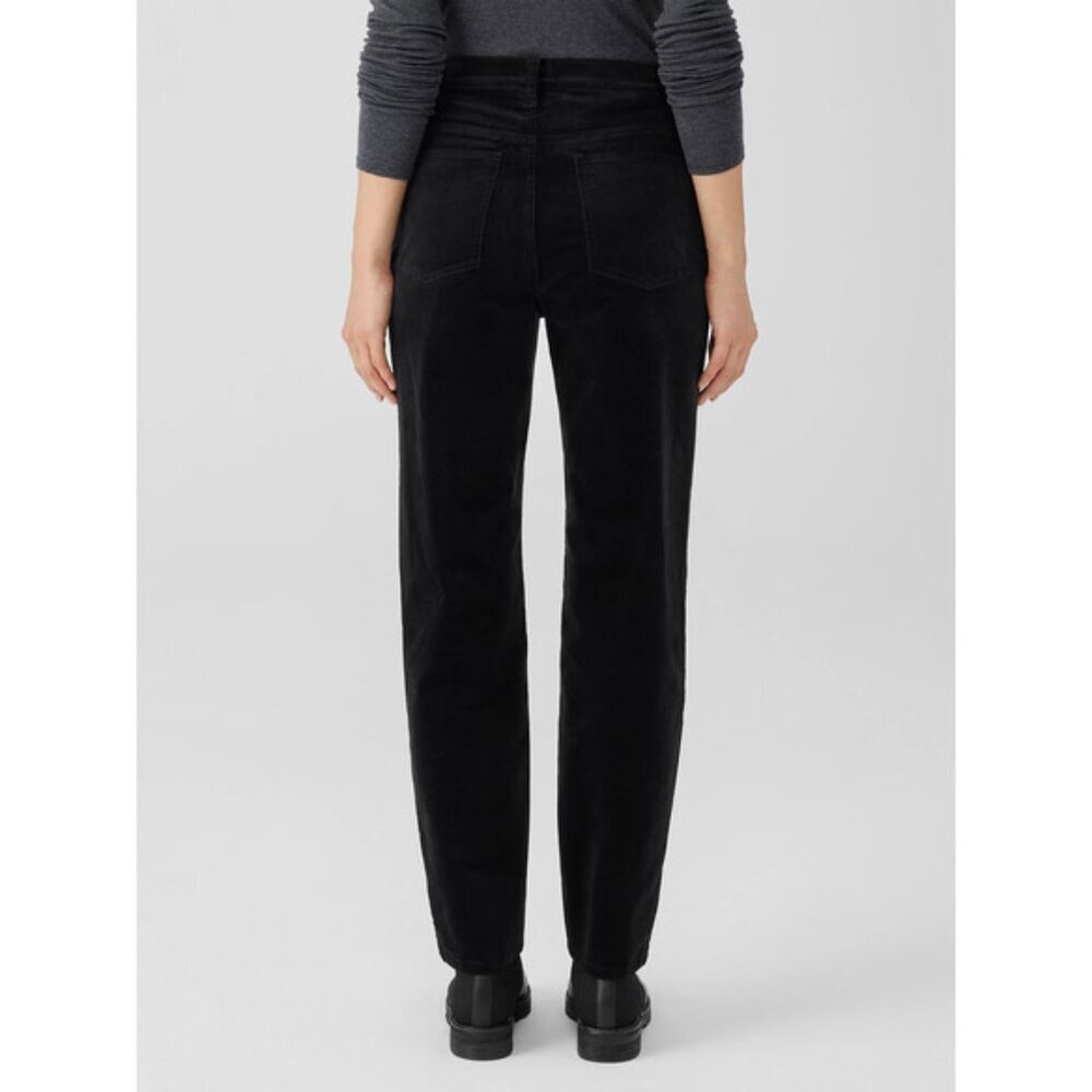 Eileen Fisher Organic Cotton Stretch Velveteen Pant Slim Fit | Med | NWT - Picture 2 of 9